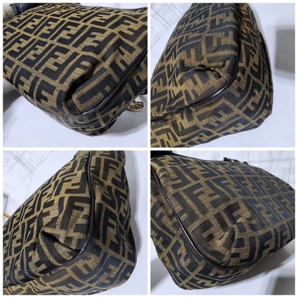 Authentic FENDI Zucca Small Chef Shopping Tote Bag Tobacco Moro Brown - Picture 13 of 14